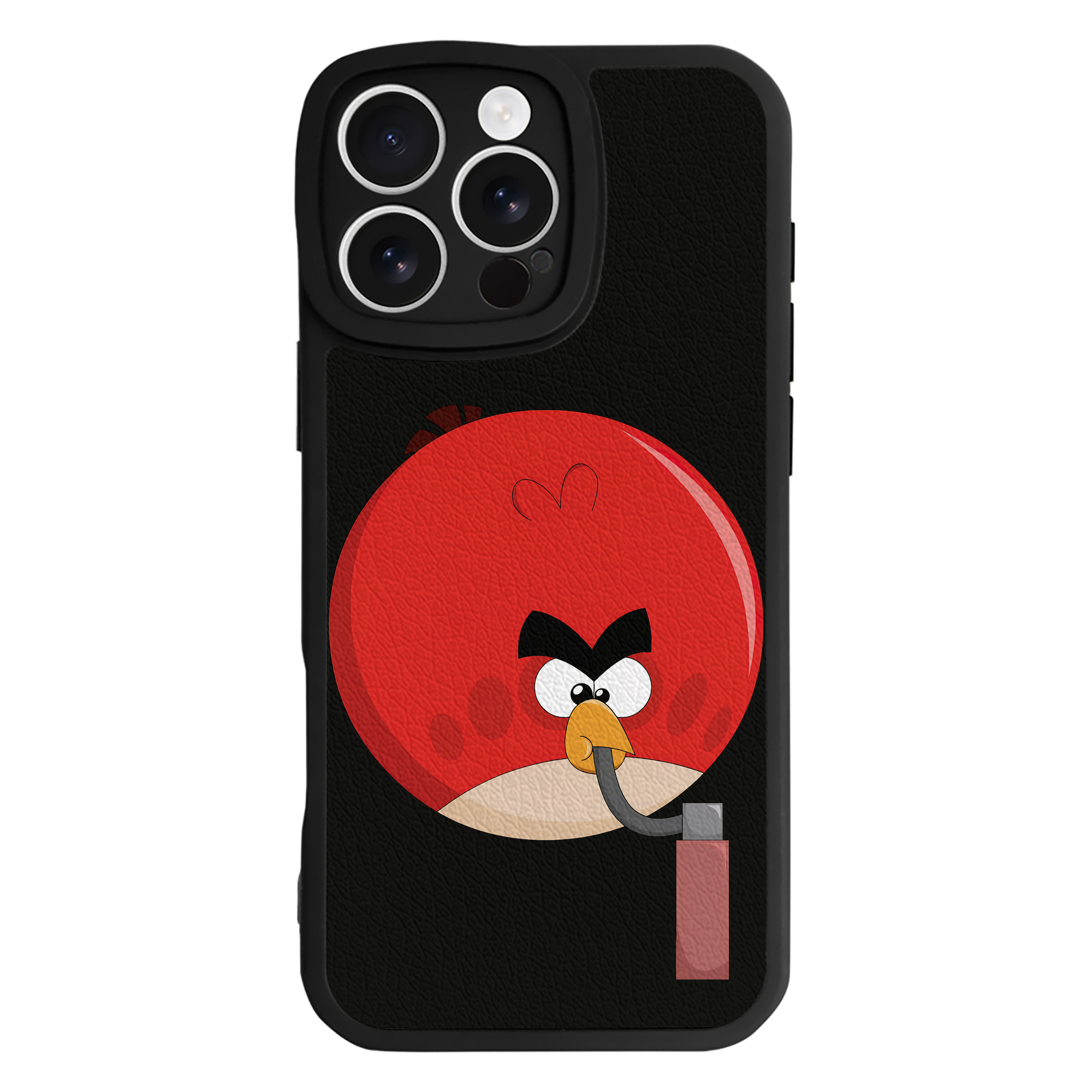 （画像用） Angry Birds アングリーバード 【iPhone 16シリーズ対応】シリコンスマホケース（レザー調） 材質：シリコン